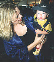 Beccy Cole and baby Ricky